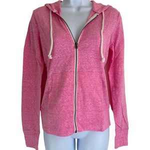 Aeropostale Lightweight Heathered Pink Long Sleeve Hoodie Size Medium